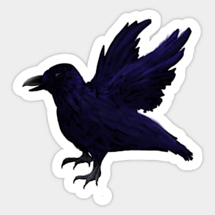 Raven Taking Flight Sticker